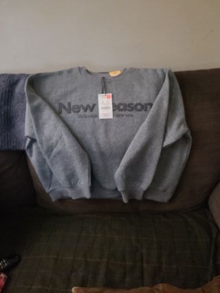 Sudadera Gris New Season Talla XL