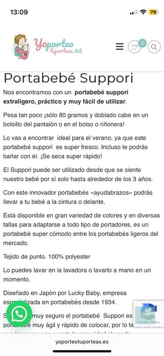 Ayudabrazos porteo Suppori