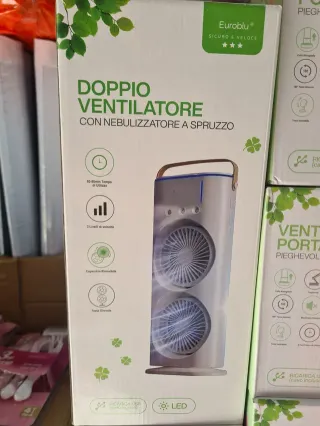 Doppio Ventilatore Nebulizzatore Ricaricabile