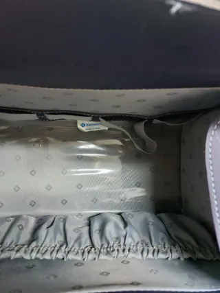 Neceser de viaje Samsonite azul y dorado