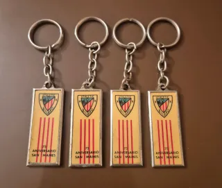 Lote 4 Llaveros Athletic Bilbao 75 Aniv San Mames