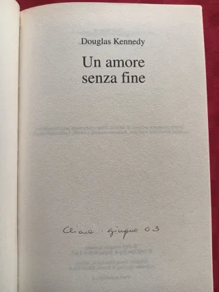 Libro Un amore senza fine. Copertina rigida, pagin