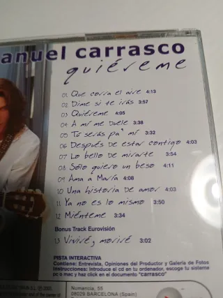 Lote 3 CDs Latinos: Manuel Carrasco, Luis Miguel