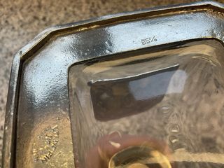 Licorera Vintage Cristal y Estaño Uvas Italiana