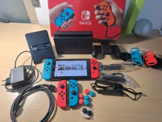 Nintendo Switch Azul y Rojo Completo