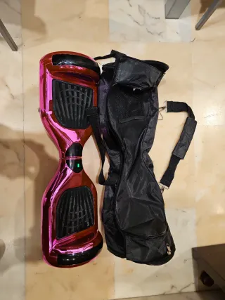 Hoverboard Rosa con Bolsa y cable de carga. Luces