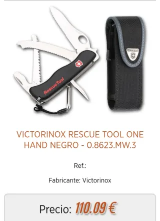 Navaja Victorinox Rescue Tool Negra (nueva)