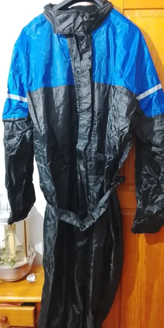 Chubasquero moto azul y negro nuevo sin estrenar