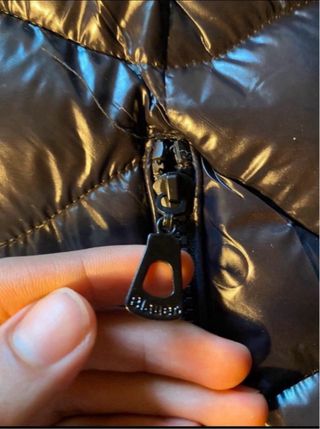 Abrigo Blauer Negro Mujer con Capucha de pelo