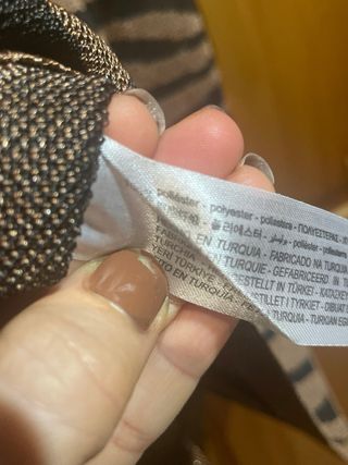 Top Zara S hilo brillante estampado cebra