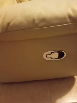 Pareja Sillones Reclinables Piel Beige