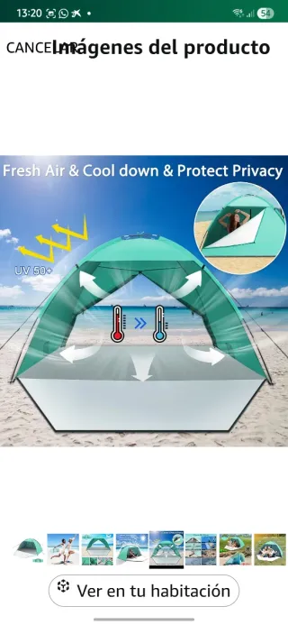 Tienda de campaña verde