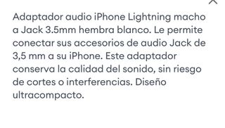 Adattatore Lightning a Mini Jack 3,5 mm Apple