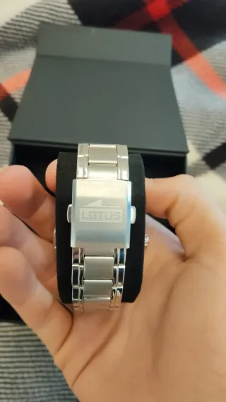 Reloj Lotus de Negocios Hombre Negro y Plateado