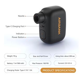 Mini bomba de ar AIRBANK POCKET SE