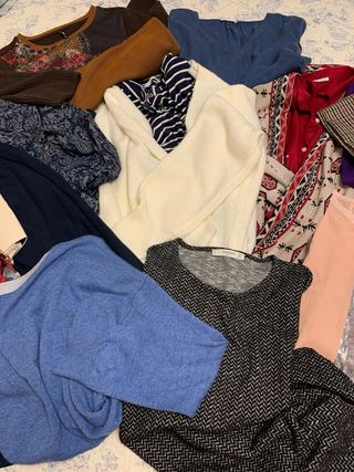 lote 13 prendas y 2 bolsos