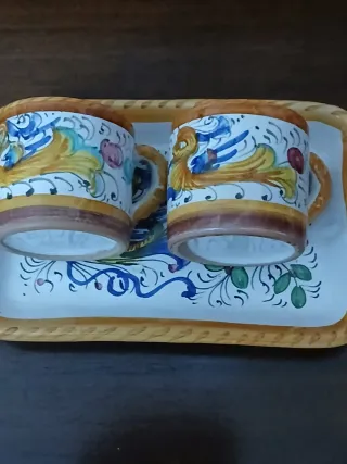 Set 2 Tazzine Caffè Deruta Ceramica