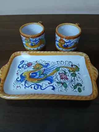 Set 2 Tazzine Caffè Deruta Ceramica