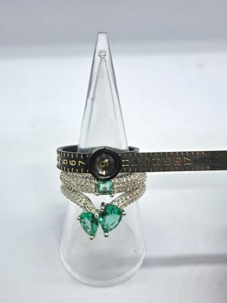 Anillo Plata 925 Zirconia Talla 10 US