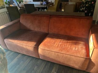 Sofá de terciopelo 3 plazas