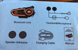 Auricular Bluetooth para Capacete com Luzes