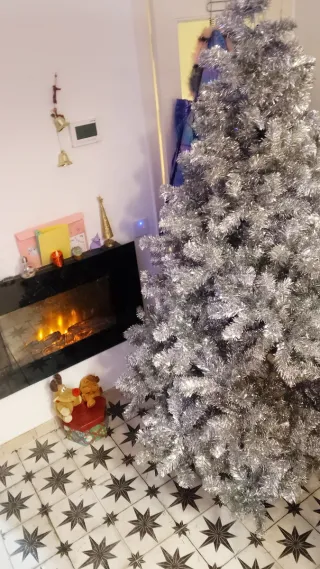 Árbol de Navidad Plateado Pino