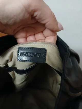 Borsone nero in pelle SportMax di maxmara