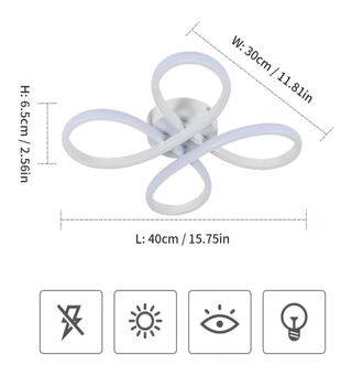 Candeeiro LED moderno minimalista branco