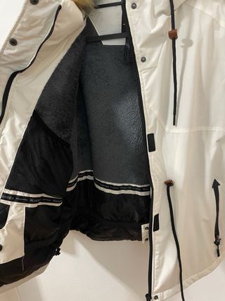 Abrigo Esquí Wantdo Mujer Talla L Blanco Impermeab