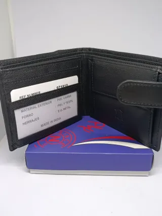 Cartera Calvin Klein Piel Negra Certificada