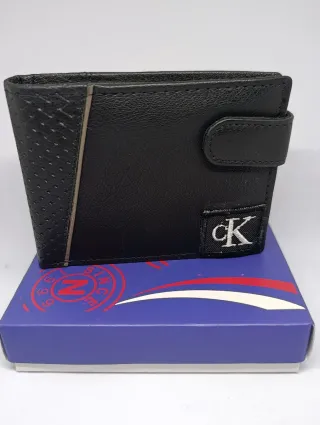Cartera Calvin Klein Piel Negra Certificada