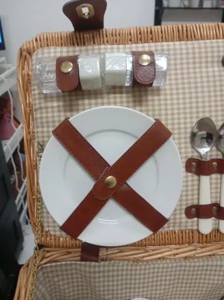 Cesta de Picnic Mimbre Completa