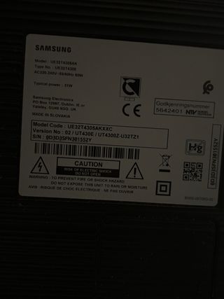 32pulgada Samsung Smart TV Negra  NEGOCIABLE
