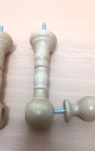 6 Accesorios Madera para barra  Cortina