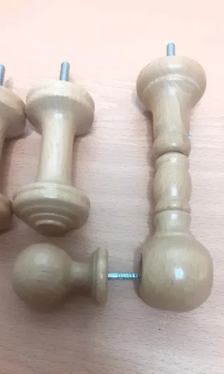 6 Accesorios Madera para barra  Cortina