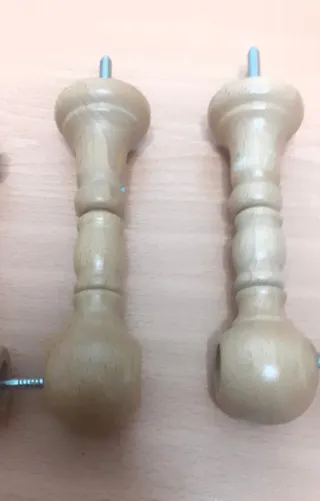 6 Accesorios Madera para barra  Cortina