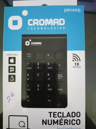 Teclado Numérico Cromad CR1033 Inalámbrico