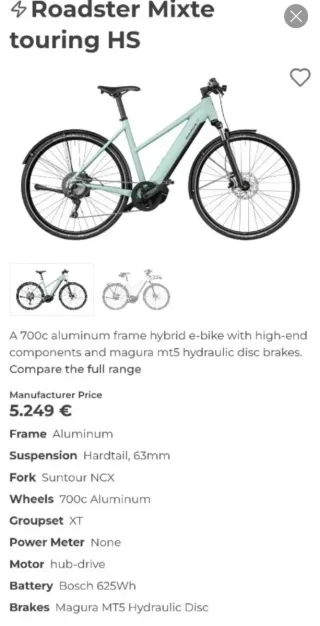 Bicicleta Eléctrica Riese & Müller 350W bosch
