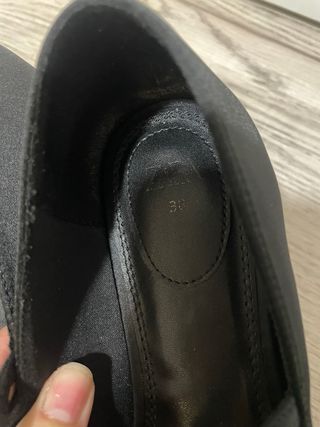 Bailarinas Zara Negras con Tira y Pedrería