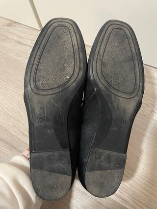 Bailarinas Zara Negras con Tira y Pedrería