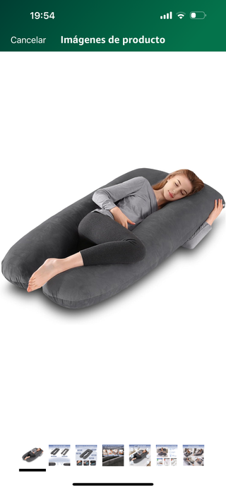 Almohada Embarazada Gris Fleece