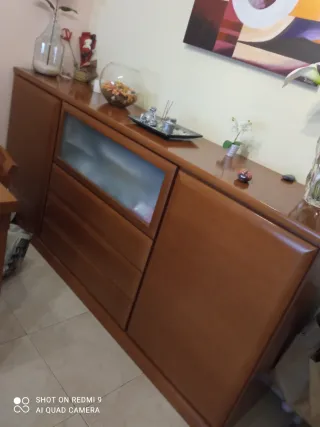 Mueble de madera cerezo macizo mesa extensible.. y