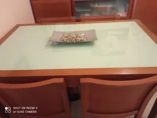 Mueble de madera cerezo macizo mesa extensible.. y