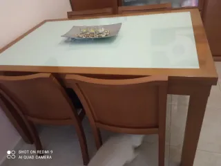 Mueble de madera cerezo macizo mesa extensible.. y