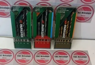 3 Set Brocas Parkside HSS metal madera y hormigón