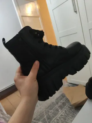 Botines Buffalo Zespher Lace Up MID negros