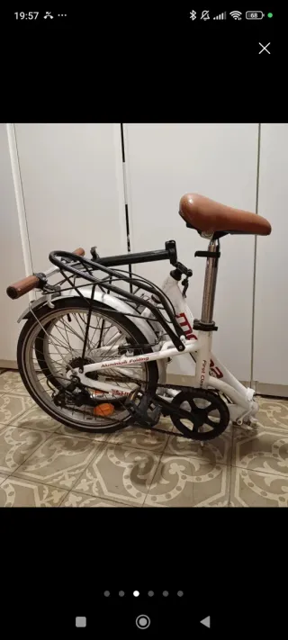 Bicicleta Moma Plegable Blanca