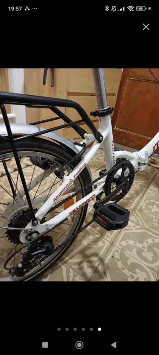 Bicicleta Moma Plegable Blanca