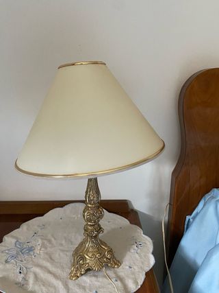 2 Lampade da tavolo dorate antiche