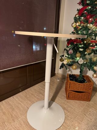 Mesa redonda extensible madera y metal